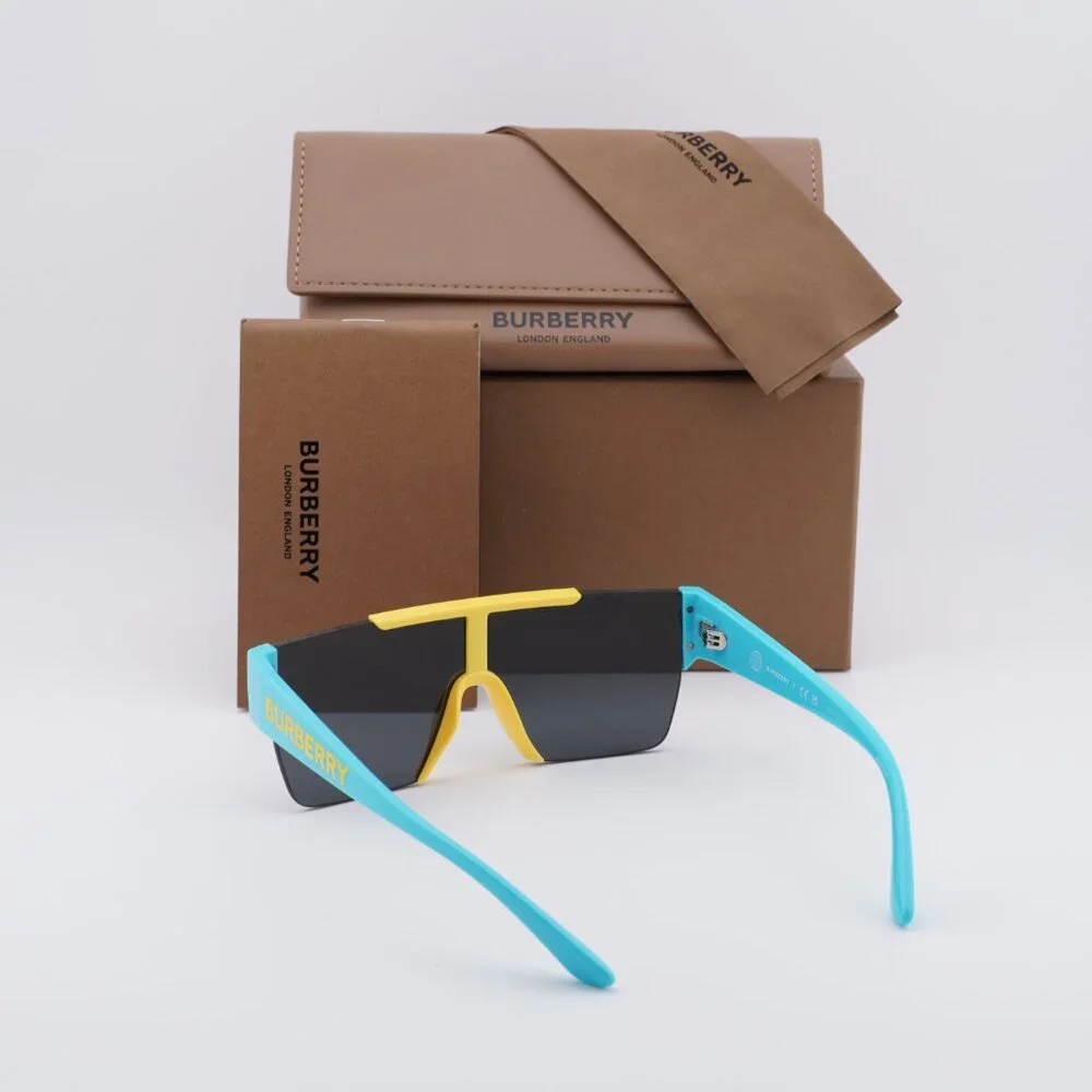 Burberry Kids JB4387 405087 Shield Sunglasses - Yellow Light Blue/Dark Grey